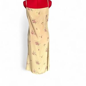 Reformation Yellow Floral Midi Dress